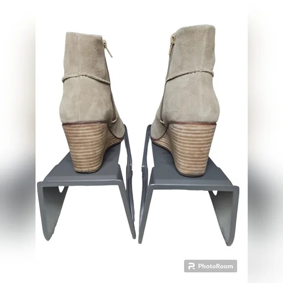 Lucky Brand Zollini Ankle Boots 7.5 Tan Suede - Picture 3 of 8